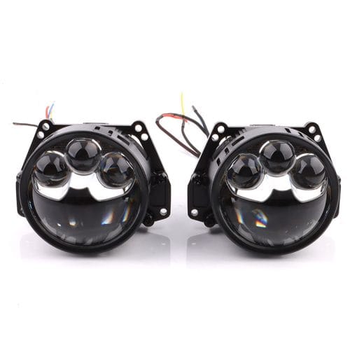 Prilight PL3Y-90M Lente de proyector láser triple de 3,0 pulgadas para faros delanteros LED de coche