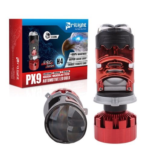 Prilight PX9 170W Mini proyector láser billed, lente LED para faros delanteros de coche