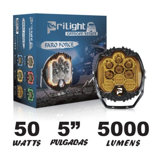 Prilight 5 Inch 50W 5000LM DRL Coche llevó luz off-road