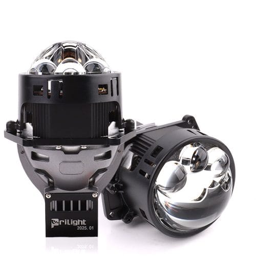 Prilight PL3Y-90M Lente de proyector láser triple de 3,0 pulgadas para faros delanteros LED de coche