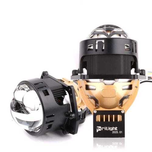 Prilight PL3Y-90P 95W Lente de proyector láser doble de 3,0 pulgadas para faros delanteros LED de coche
