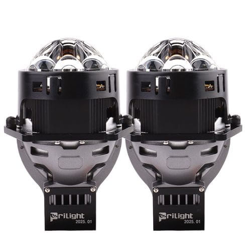 Prilight PL3Y-90M Lente de proyector láser triple de 3,0 pulgadas para faros delanteros LED de coche