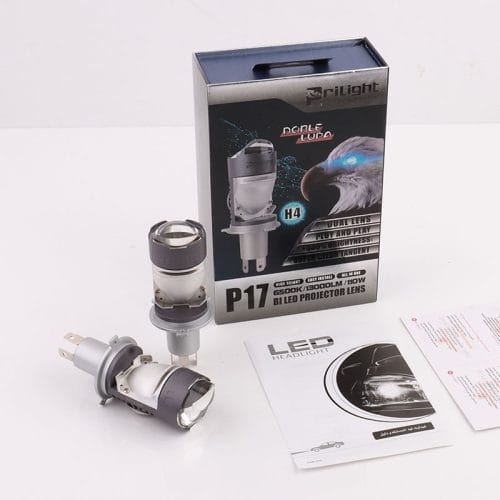 Prilight P17 Mini lente de proyector plegable 110W 13000LM Bombilla LED para faros delanteros de coche