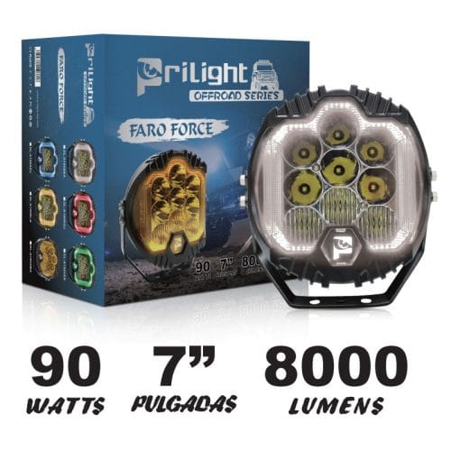 Prilight 7 Inch 90W 8000LM RDL Auto llevó luz off-road
