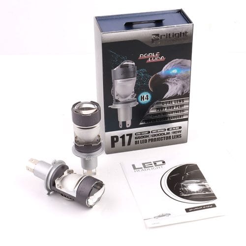 Prilight P17 Mini lente de proyector plegable 110W 13000LM Bombilla LED para faros delanteros de coche