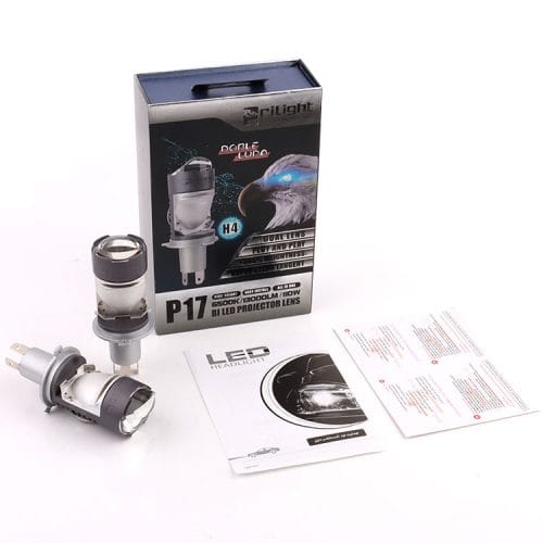 Prilight P17 Mini lente de proyector plegable 110W 13000LM Bombilla LED para faros delanteros de coche