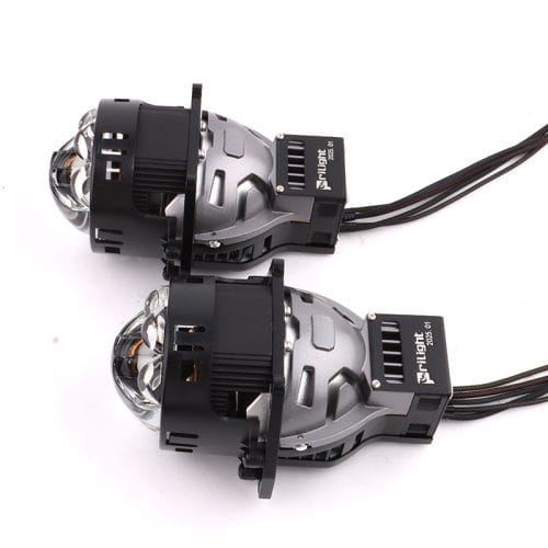 Prilight PL3Y-90M Lente de proyector láser triple de 3,0 pulgadas para faros delanteros LED de coche