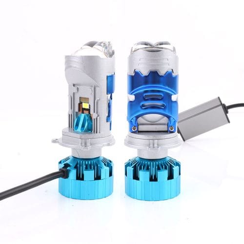 Prilight P18 Mini lente de proyector plegable 170W 18000LM Mini lente de proyector enrollable Bombilla LED para faros delanteros de coche