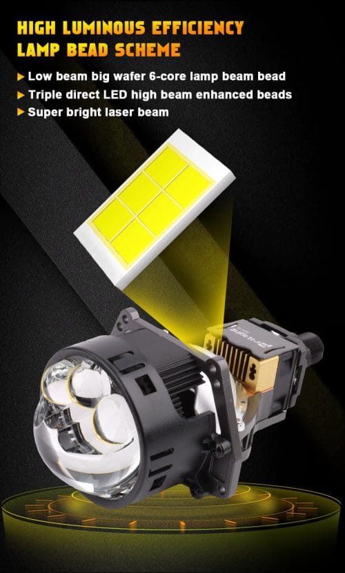 Prilight PL3W-60M 3 Inch50W/60W/95W Lente de proyector de doble bilis láser sin pérdida