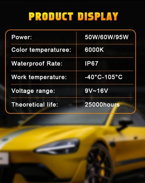 Prilight PL3W-60M 3 Inch50W/60W/95W Lente de proyector de doble bilis láser sin pérdida