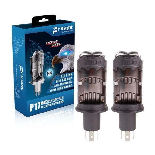 Bombilla LED Prilight P17 Max 140 W, faro LED H4, 16 000 lm, lente de proyector mini Biled