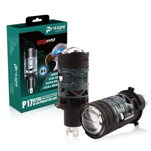 Bombilla LED Prilight P17 Ultra 140 W, faro LED H4, 16 000 lm, lente de proyector mini Biled