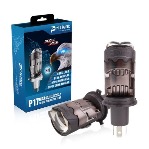 Bombilla LED Prilight P17 Max 140 W, faro LED H4, 16 000 lm, lente de proyector mini Biled