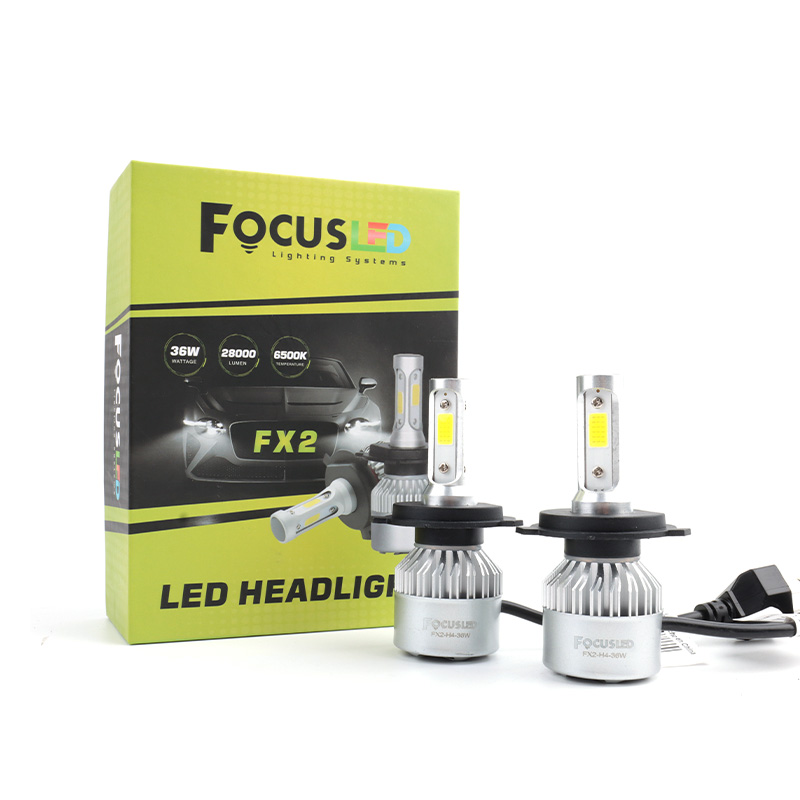 Faro LED FOCUS FX2 H4 36W 28000LM 6500K, pieza de automóvil bombilla LED para faro de coche