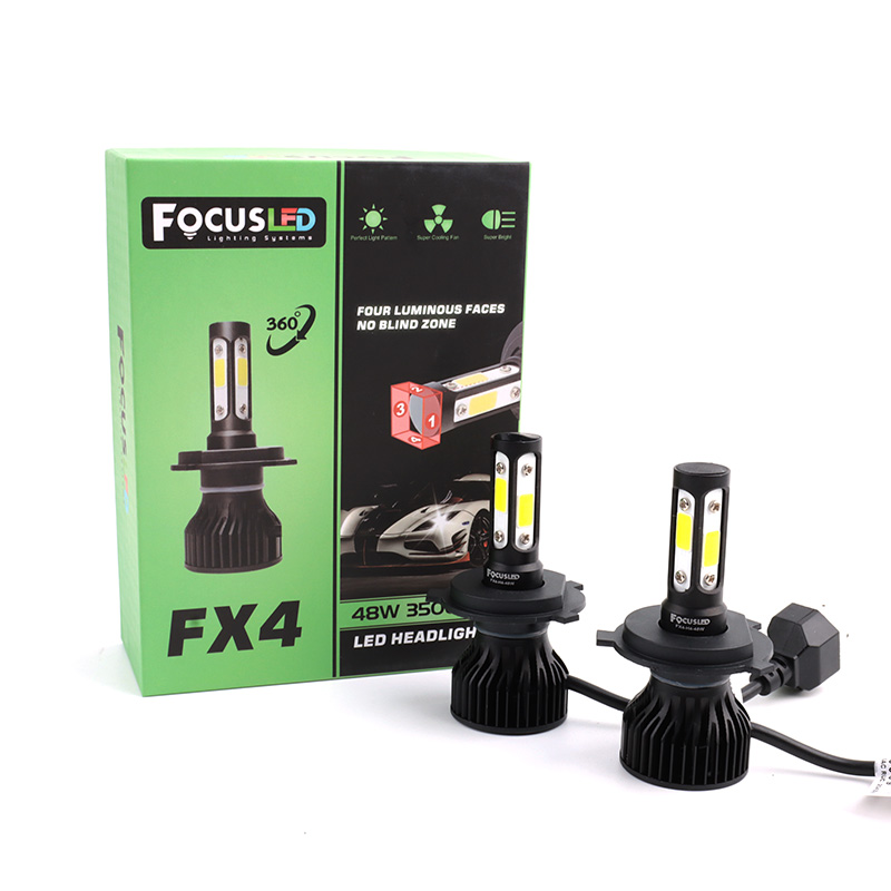 Faro LED FOCUS FX4 H4 48 W 35000 lúmenes para coche.