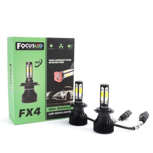 1 Faro LED FOCUS FX4 H7, luz universal para coche 48W 35000LM Bombilla LED para faro de coche