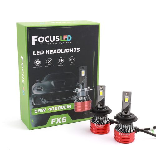 1 Faro LED FOCUS FX6 H7 de alta potencia 55W 40000LM para automóvil