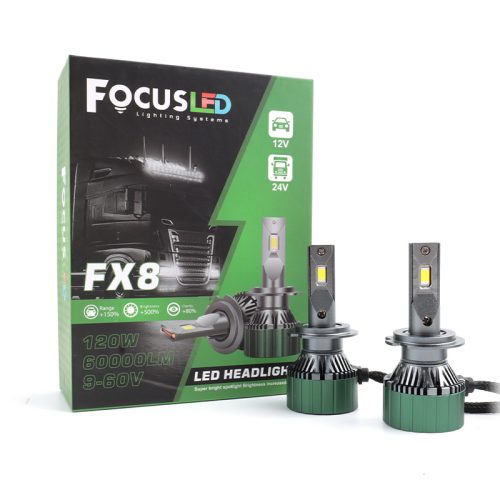 1 Faro LED FOCUS FX8 H7 Faro LED universal para coche 120W 60000LM Faro LED para automóvil
