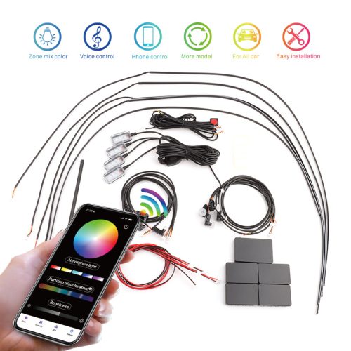 Prilight Multicolor Car Wheel Hub Light RGB APP Control remoto 15 pulgadas 17 pulgadas led iluminación decorativa led HUB luz de la rueda
