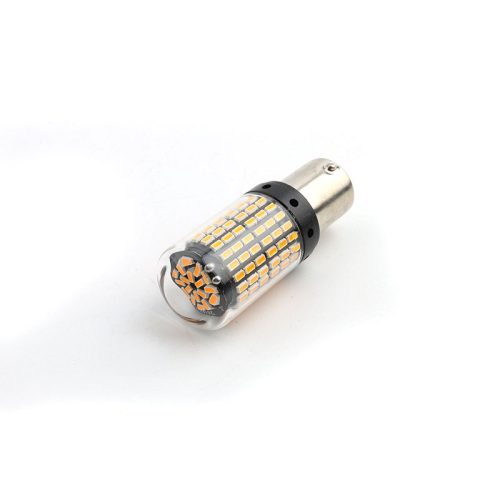 Bombilla BA15S LED 1156 Ámbar para Señalización y Luz de Giro, Reemplazo Universal 12V