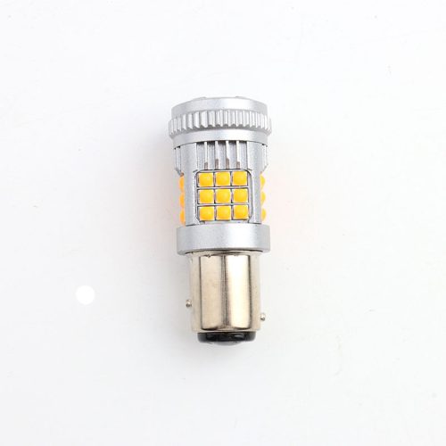 Bombilla LED 1157 BAY15D Amarilla 3000K para Luz de Posición y Freno 12V