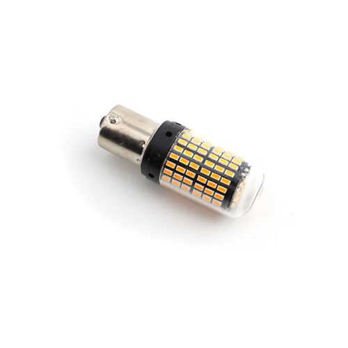 Bombilla BA15S LED 1156 Ámbar para Señalización y Luz de Giro, Reemplazo Universal 12V