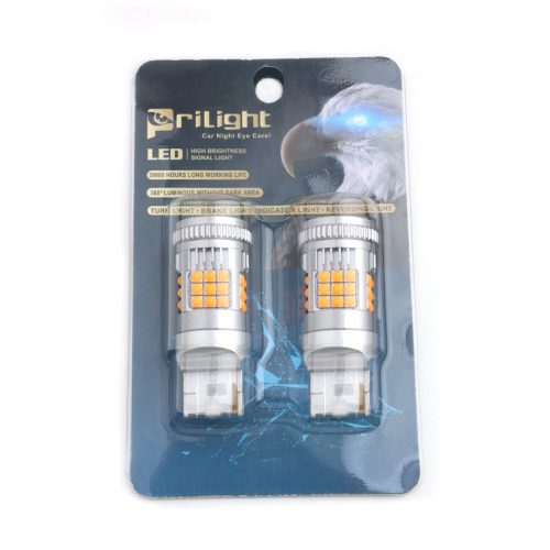LED1204-7440AMB Bombilla LED 7440 Amarilla para Luz Intermitente y Señal de Giro 12V