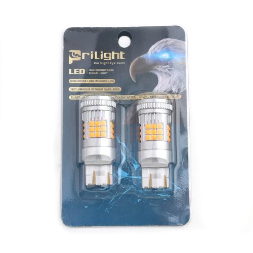 LED1204-7443AMB Bombilla LED 7443 Amarilla para Luz Intermitente y Señal de Giro 12V