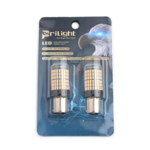 Bombilla BA15S LED 1156 Ámbar para Señalización y Luz de Giro, Reemplazo Universal 12V