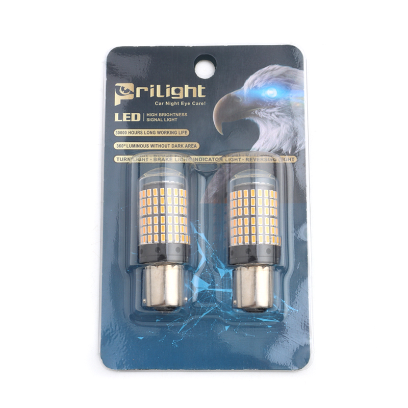 Bombilla BA15S LED 1156 Ámbar para Señalización y Luz de Giro, Reemplazo Universal 12V