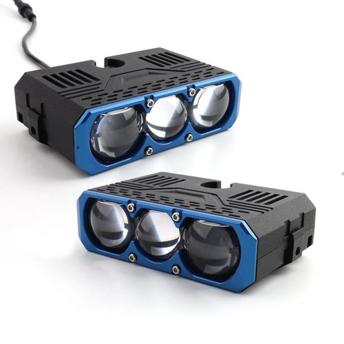 Luz LED de triple lente para parrilla 100W proyector LED de luz alta, luz de conducción foco auxiliar de 6000K